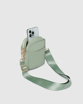 Lyla Sage Green Phone Bag